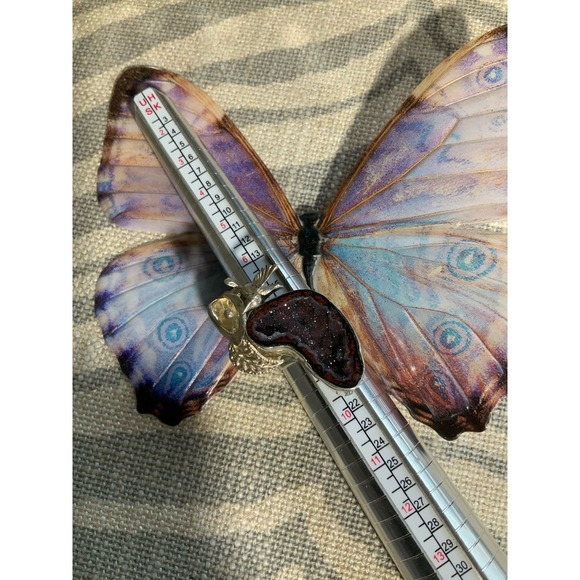 Sterling Silver 925 Amethyst Humming Bird Ring - Picture 1 of 5